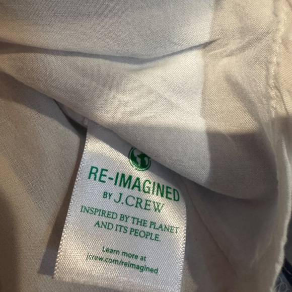 J. Crew V-neck Smocked Waist Top, Size extra small, black and white stripes - Picture 6 of 12